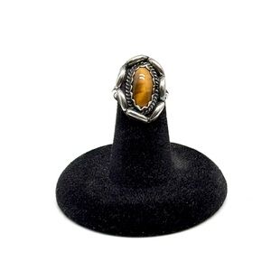 Sterling Silver Tiger’s Eye Ring Size 4 1/2
